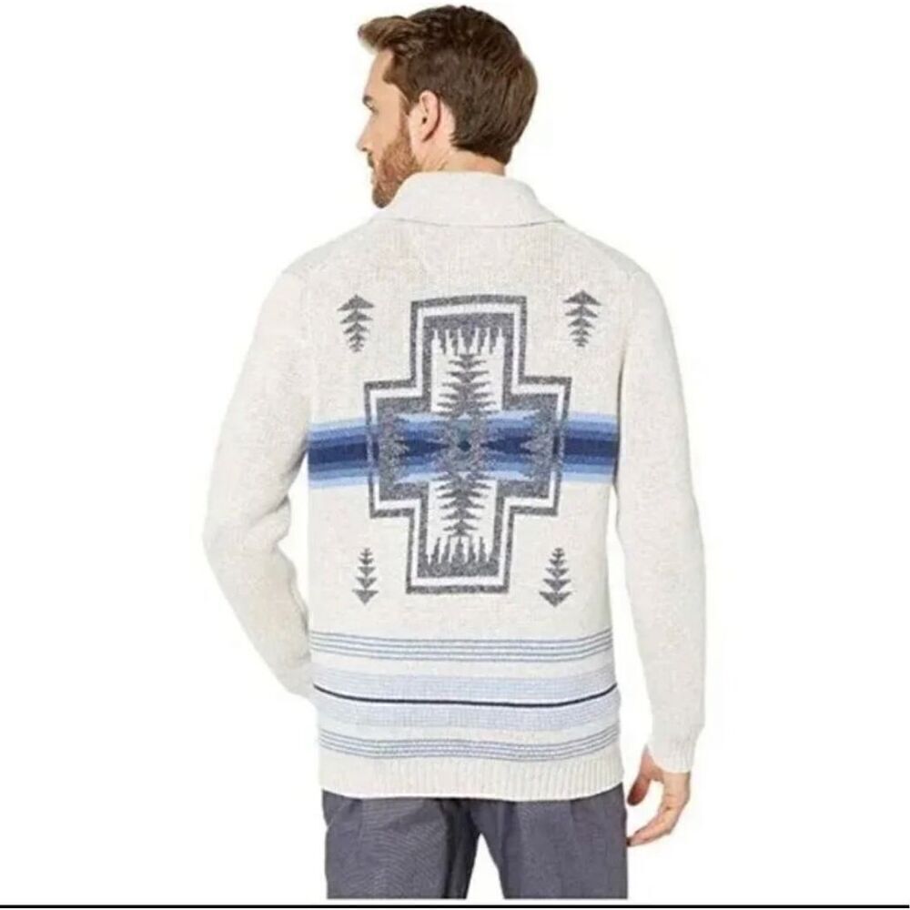 Tommy Bahama & Pendleton Chief Jospeh Aloha Harding Shawl Cardigan mens S RARE